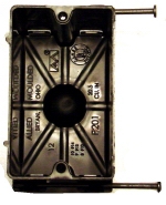 electrical wiring box - 1 gang plastic nail box