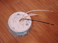 smoke detector with wires