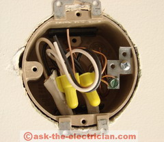 wall light fixture box
